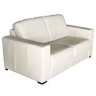 Sofá 2 Lugares Sala De Estar 155cm Estocolmo Couro Off White