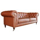 Sofá 2 Lugares Sala De Estar 180cm Chesterfield Duo Couro Con