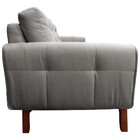 Sofá 2 Lugares Sala De Estar Eros 150 Cm Veludo Cinza Base Fi