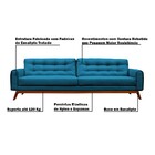 Sofá 2 Lugares Sala De Estar Eros 150 Cm Veludo Turquesa Base