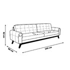 Sofá 2 Lugares Sala De Estar Eros 150 Cm Veludo Turquesa Base