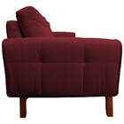 Sofá 2 Lugares Sala De Estar Eros 150 Cm Veludo Vinho Base Fi