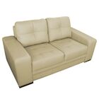 Sofá 2 Lugares Sala De Estar Milano 170cm Couro Bege G58 - Gr
