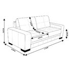 Sofá 2 Lugares Sala De Estar Milano 170cm Couro Vermelho G58