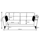 Sofá 2 Lugares Sala De Estar Pés De Madeira 153cm Laos Couro