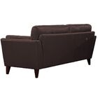 Sofá 2 Lugares Sala De Estar Pés De Madeira 153cm Laos Couro