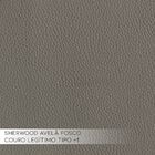 Sofá 2 Lugares Sala De Estar Pés Em Madeira Nauru Couro Avelã