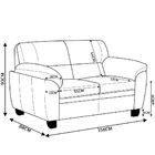 Sofá 2 Lugares Sala De Estar Pés Em Madeira Nauru Couro Preto