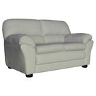 Sofá 2 Lugares Sala De Estar Pés Madeira 160cm Laura Couro Of