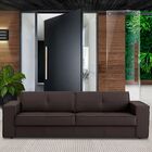 Sofá 2 Lugares Sala De Estar Pés Madeira Laus 158 Cm Couro Ta