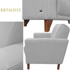 Sofá 2 Lugares Sala De Estar Recepção 145cm Russia Couro Bran