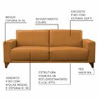 Sofá 2 Lugares Sala De Estar Recepção 145cm Russia Couro Cara