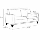 Sofá 2 Lugares Sala De Estar Recepção 145cm Russia Couro Cara