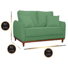 Sofá 2 Lugares Sala De Estar Recepção Luxo Conforto Benny 140