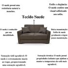 Sofá 2 Lugares Sala de Estar Recepção Suede Marrom Escuro