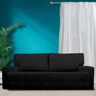 Sofá 2 Lugares Sala De Estar Roma 180 Cm Couro Preto G58 - Gr