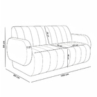 Sofá 2 Lugares Sala Living Orgânico 168cm Fávara K01 Veludo P