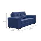 Sofá 2 Lugares San Diego Corino Azul