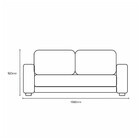 Sofá 2 Lugares San Diego Corino Azul