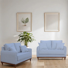 Sofa 2 Lugares Sena Confortavel Para Sala Hotel Linho Creme