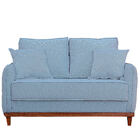 Sofa 2 Lugares Sena Confortavel Para Sala Hotel Linho Creme