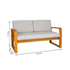 Sofá de 2 Lugares Solarium Eucalipto Naterial