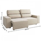 Sofá 2 Lugares Sonny Reclinável E Retrátil Nude - Viero Móveis