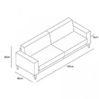 Sofá 2 Lugares Square Living Contemporâneo Azul Jeans