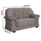 Sofá 2 Lugares Suede Veludo Animale Athenas Bege