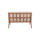 Sofá 2 Lugares Tris - Amêndoa E Tecido Cru - Meu Móvel De Mad