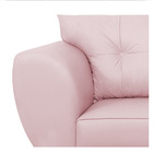 Sofá 2 Lugares Tulipa Sintético - Amarena Móveis - Rosa Bebê