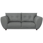 Sofá 2 Lugares Tulipa Sintético - Doce Sonho Móveis - Cinza