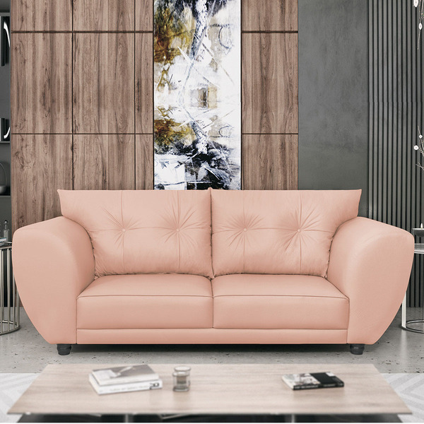 Sofá 2 Lugares Tulipa Suede - Doce Sonho Móveis - Rosê