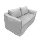 Sofá 2 Lugares Tunísia Suede Cinza