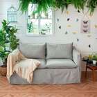 Sofá 2 Lugares Tunísia Suede Cinza