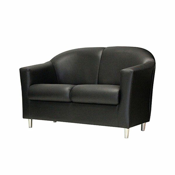 Sofá 2 Lugares Valeria Pu Sintético Preto - Gran Belo