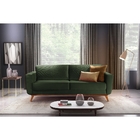 Sofá 2 Lugares Verde Em Veludo 1,64m Amarílis