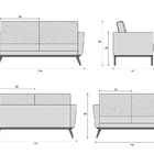 Sofá 2 Lugares Verde Em Veludo 1,64m Amarílis
