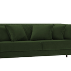 Sofá 2 Lugares Verde Em Veludo 1,76m Magnólia