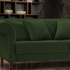 Sofá 2 Lugares Verde Em Veludo 1,76m Magnólia