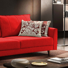 Sofá 2 Lugares Vermelho Em Veludo 1,60m Cherry