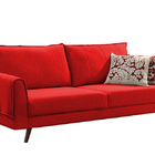 Sofá 2 Lugares Vermelho Em Veludo 1,60m Cherry