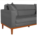 Sofá 2 Lugares Viena Linho - Doce Sonho Móveis - Cinza