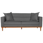 Sofá 2 Lugares Viena Linho - Doce Sonho Móveis - Cinza