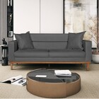 Sofá 2 Lugares Viena Linho - Doce Sonho Móveis - Cinza