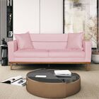 Sofá 2 Lugares Viena Suede - Amarena Móveis - Rosa Bebê