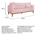 Sofá 2 Lugares Viena Suede - Amarena Móveis - Rosa Bebê