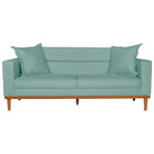 Sofá 2 Lugares Viena Suede - Doce Sonho Móveis - Azul Ciano