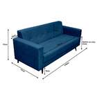 Sofá 2 Lugares Vitrola Suede Azul