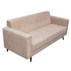 Sofá 2 Lugares Vitrola Suede Bege